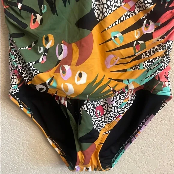 NWT Bleu Rod Beattie Tropical Print Colorful Patterned Swimsuit - Picture 8 of 10